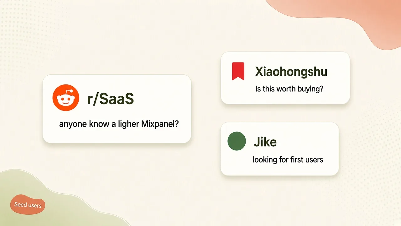 Where to Find Seed Users: Xiaohongshu, Reddit, and Communities That Answer
